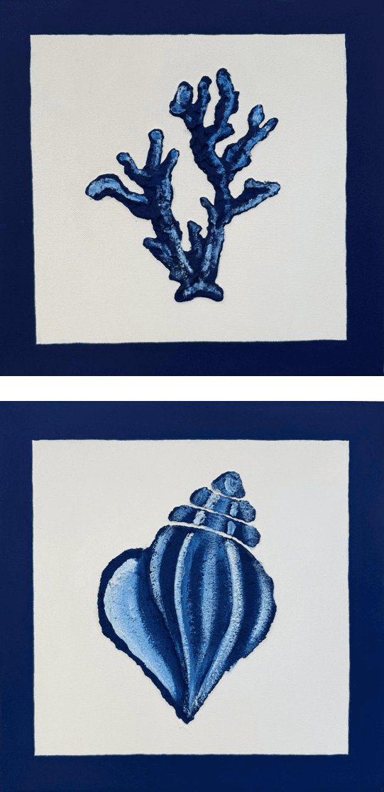 Dupla Coral e Concha - Azul